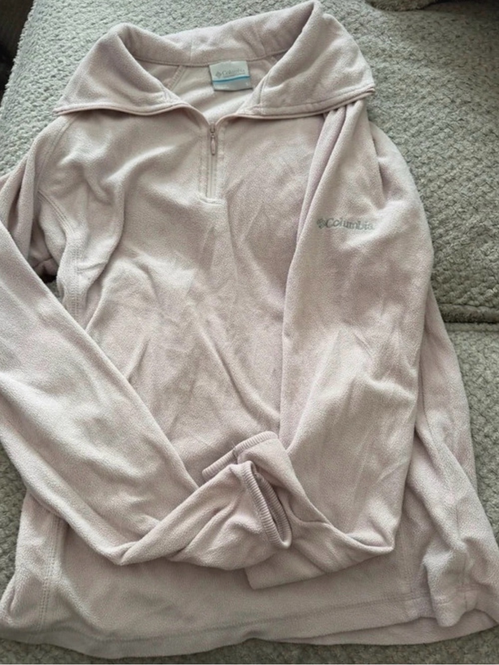Columbia Women's Light Pink Half-Zip Fleece Pullover